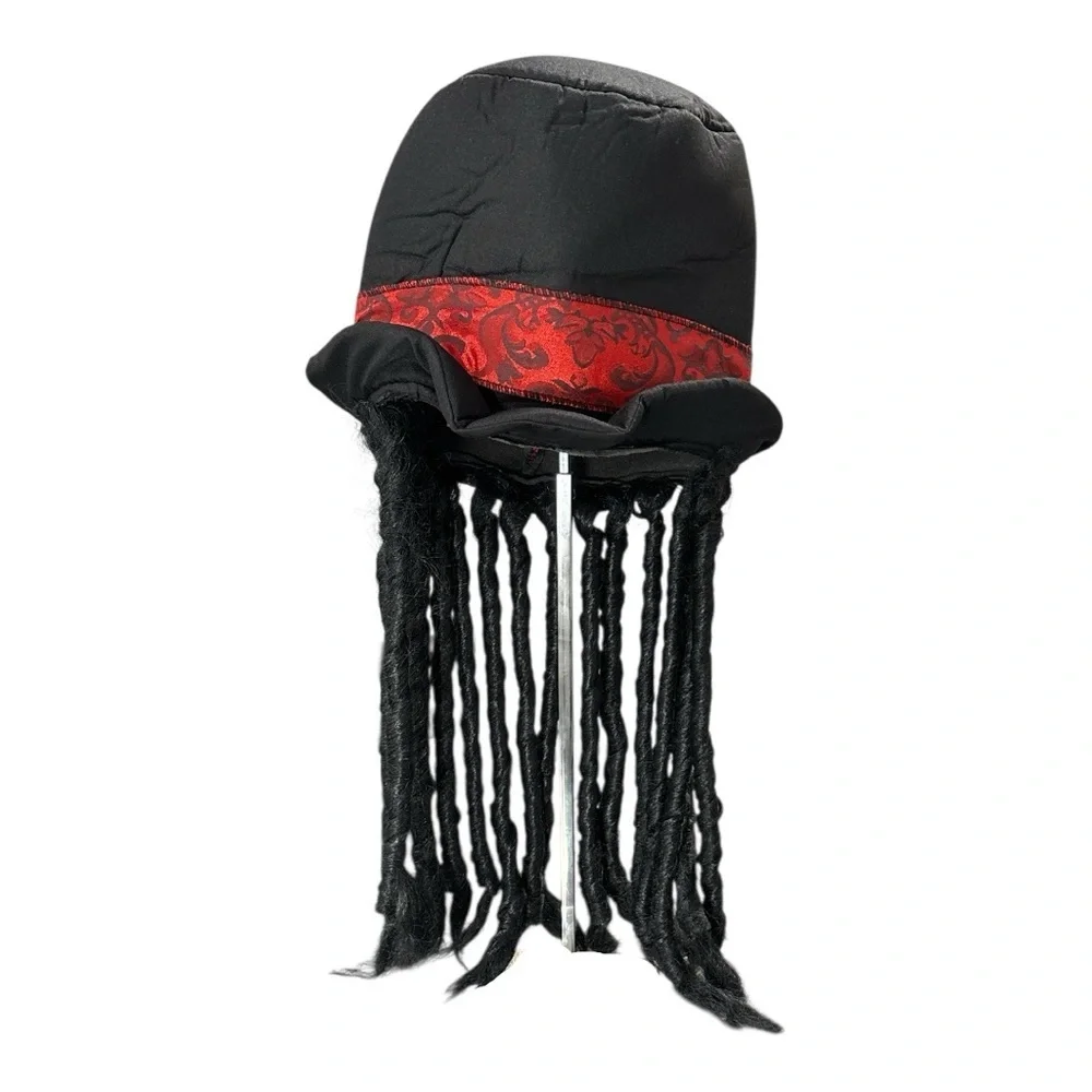 Dapper Death Cape & Hat w/Hair Only Halloween Costume Child Size Large 12-14 - Picture 5 of 6